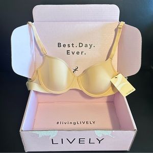 NWT Lively 32C Bra - Spacer in Toasted Almond Nude Beige